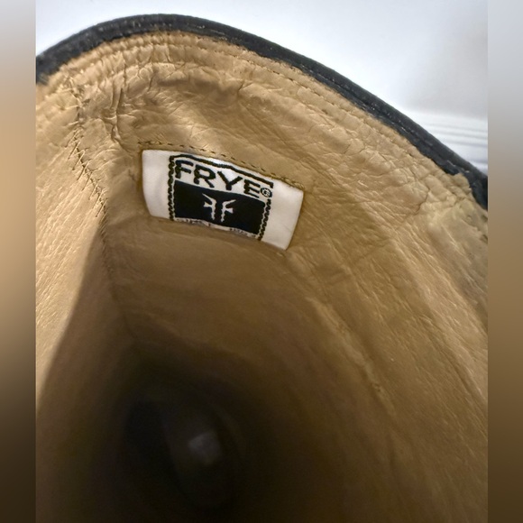 Frye Celia X-Stitch Black Leather Boots - Picture 7 of 10